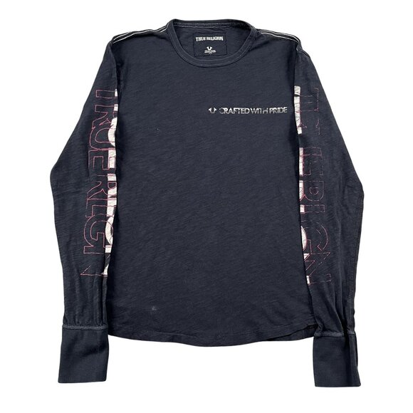 True Religion Long Sleeve T-Shirt Mens XL Crafted With Pride Black Tee - Picture 1 of 7